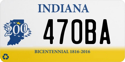 IN license plate 470BA