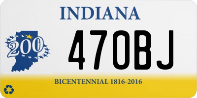 IN license plate 470BJ