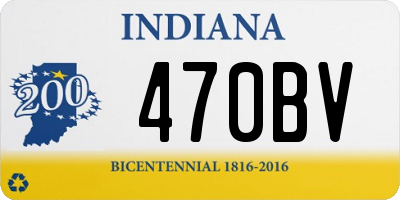 IN license plate 470BV