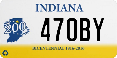 IN license plate 470BY