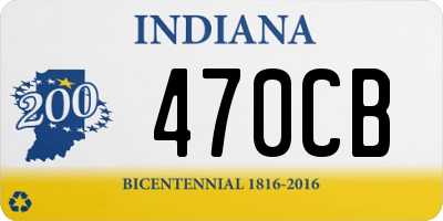 IN license plate 470CB