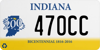 IN license plate 470CC