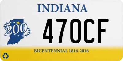 IN license plate 470CF