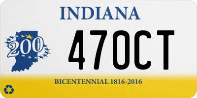 IN license plate 470CT