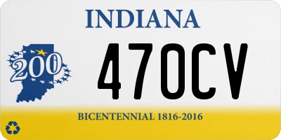 IN license plate 470CV