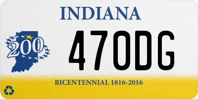 IN license plate 470DG