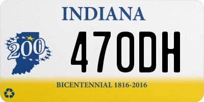 IN license plate 470DH