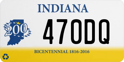 IN license plate 470DQ