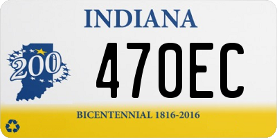 IN license plate 470EC