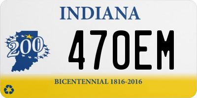 IN license plate 470EM