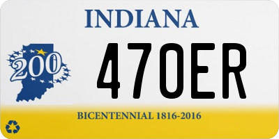 IN license plate 470ER