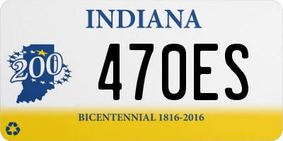 IN license plate 470ES