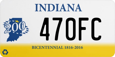 IN license plate 470FC