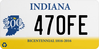 IN license plate 470FE