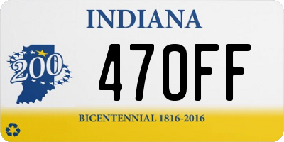 IN license plate 470FF