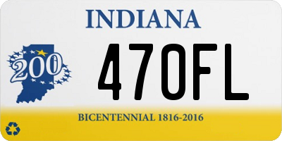 IN license plate 470FL