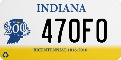 IN license plate 470FO