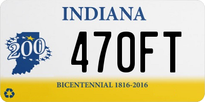 IN license plate 470FT