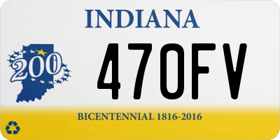 IN license plate 470FV