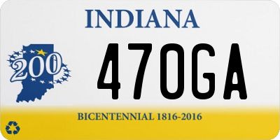 IN license plate 470GA