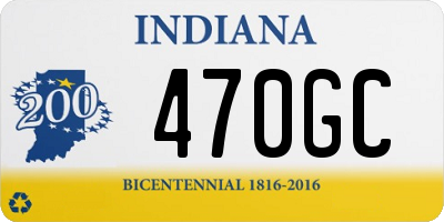 IN license plate 470GC