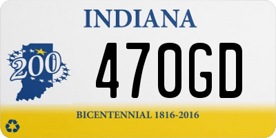 IN license plate 470GD