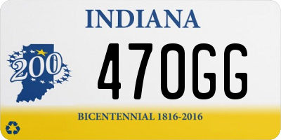 IN license plate 470GG