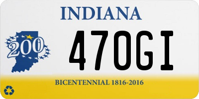 IN license plate 470GI