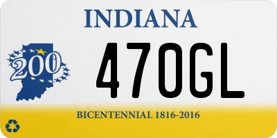 IN license plate 470GL