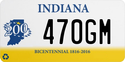 IN license plate 470GM