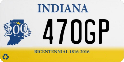 IN license plate 470GP