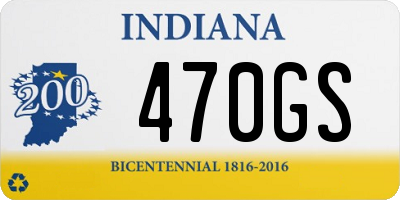 IN license plate 470GS