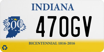 IN license plate 470GV