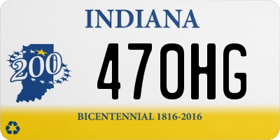 IN license plate 470HG