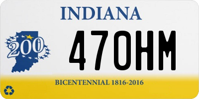 IN license plate 470HM