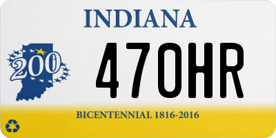 IN license plate 470HR