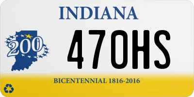 IN license plate 470HS