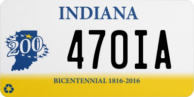 IN license plate 470IA