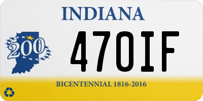 IN license plate 470IF