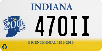 IN license plate 470II