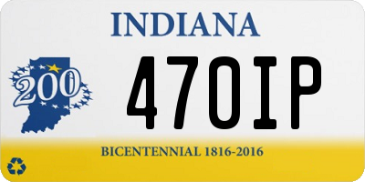 IN license plate 470IP