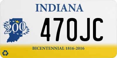 IN license plate 470JC