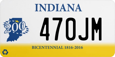 IN license plate 470JM