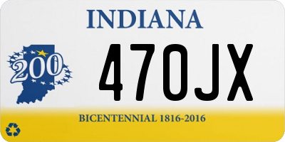 IN license plate 470JX