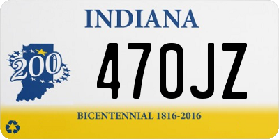 IN license plate 470JZ