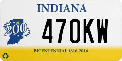 IN license plate 470KW