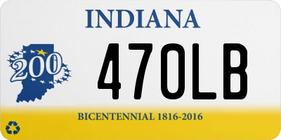 IN license plate 470LB