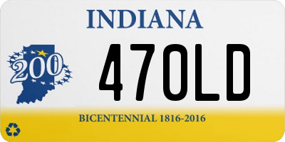 IN license plate 470LD