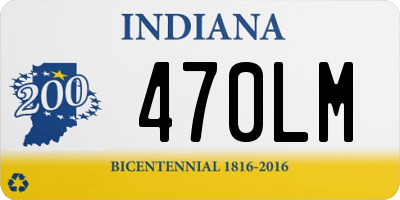 IN license plate 470LM