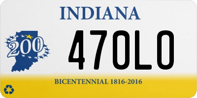 IN license plate 470LO